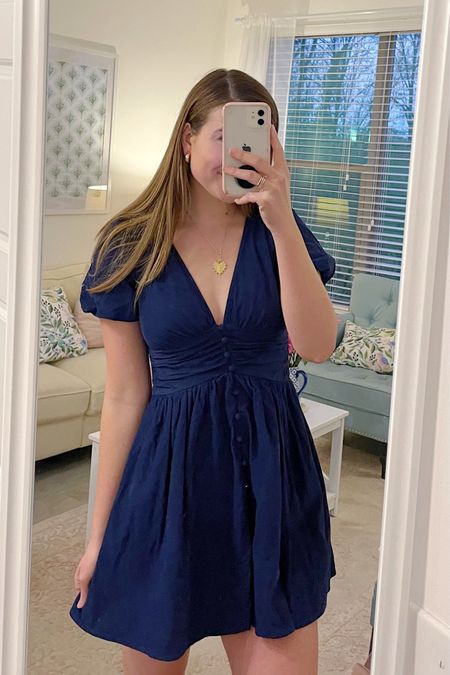 Anthropologie navy corduroy dress, wearing a size XXS - I sized down one size! 🤍 

Linking a similar dress from Altard State in lavendar and white, perfect for brides!!

Paired with my Anthropologie heart necklace and favorite Jcrew gold hoops!!

#LTKsalealert #LTKfindsunder100 #LTKwedding