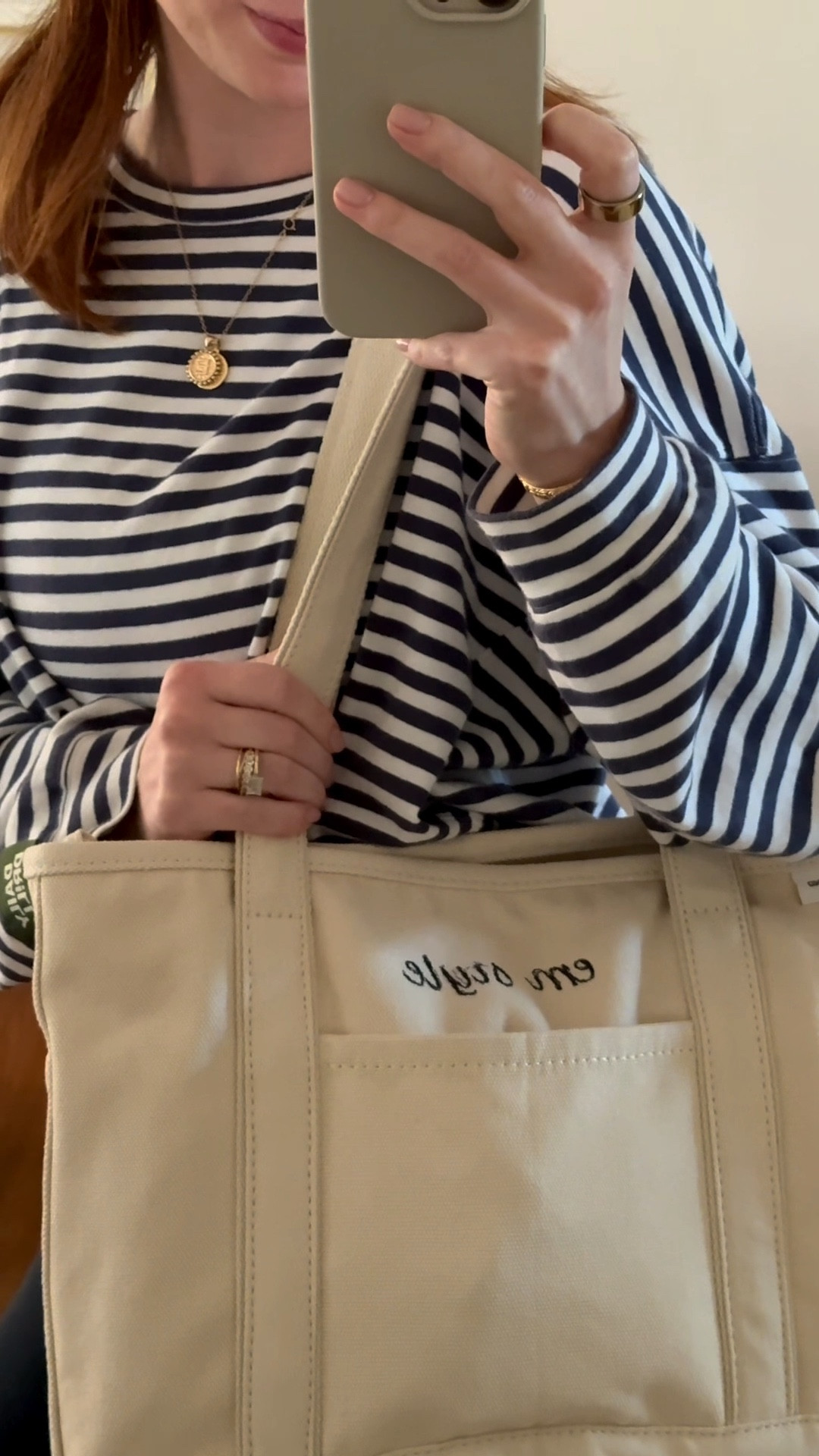 my new work tote is currently on sale with lands end! i have a size medium with long handles & a zip top! 

#LTKWorkwear #LTKItBag #LTKFindsUnder50