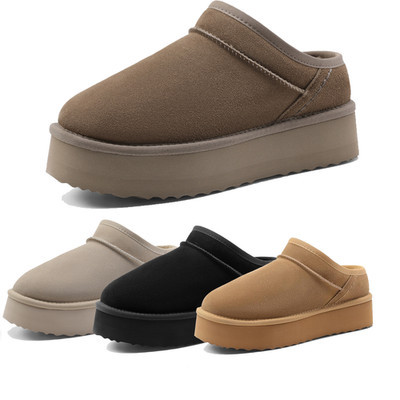 Women Slip On Platform Slippers Genuine Suede Memory Foam Cozy House Slippers | eBay US