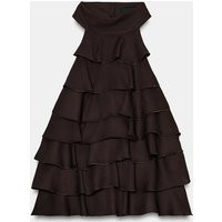 Zara - Georgette Halter Top - Dark Brown - M - Woman | Zara US