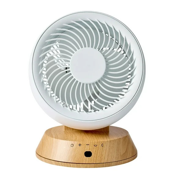 Better Homes & Gardens 7Inch Circulating Fan, Juliet Collection, White and Light Honey | Walmart (US)