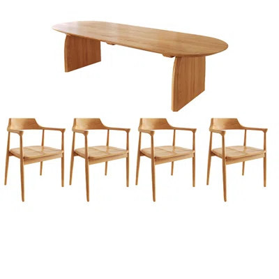 Simple Solid Wood Ash Wood Dining Table Sets. | Wayfair North America