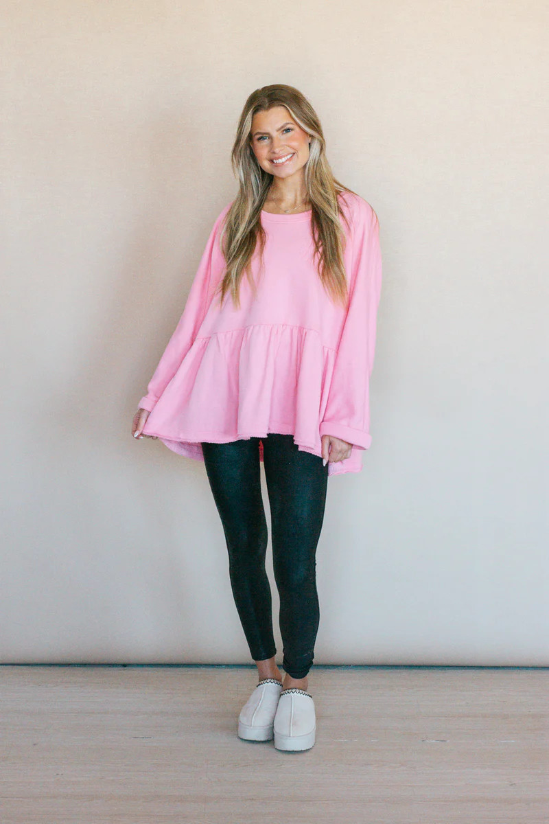 Casually Yours Pink Babydoll Tunic Top | Apricot Lane Boutique