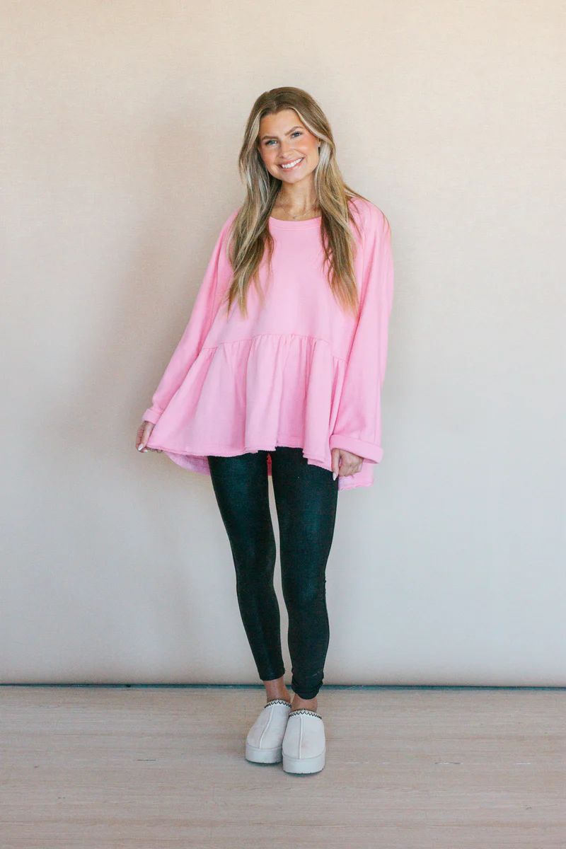 Casually Yours Pink Babydoll Tunic Top | Apricot Lane Boutique