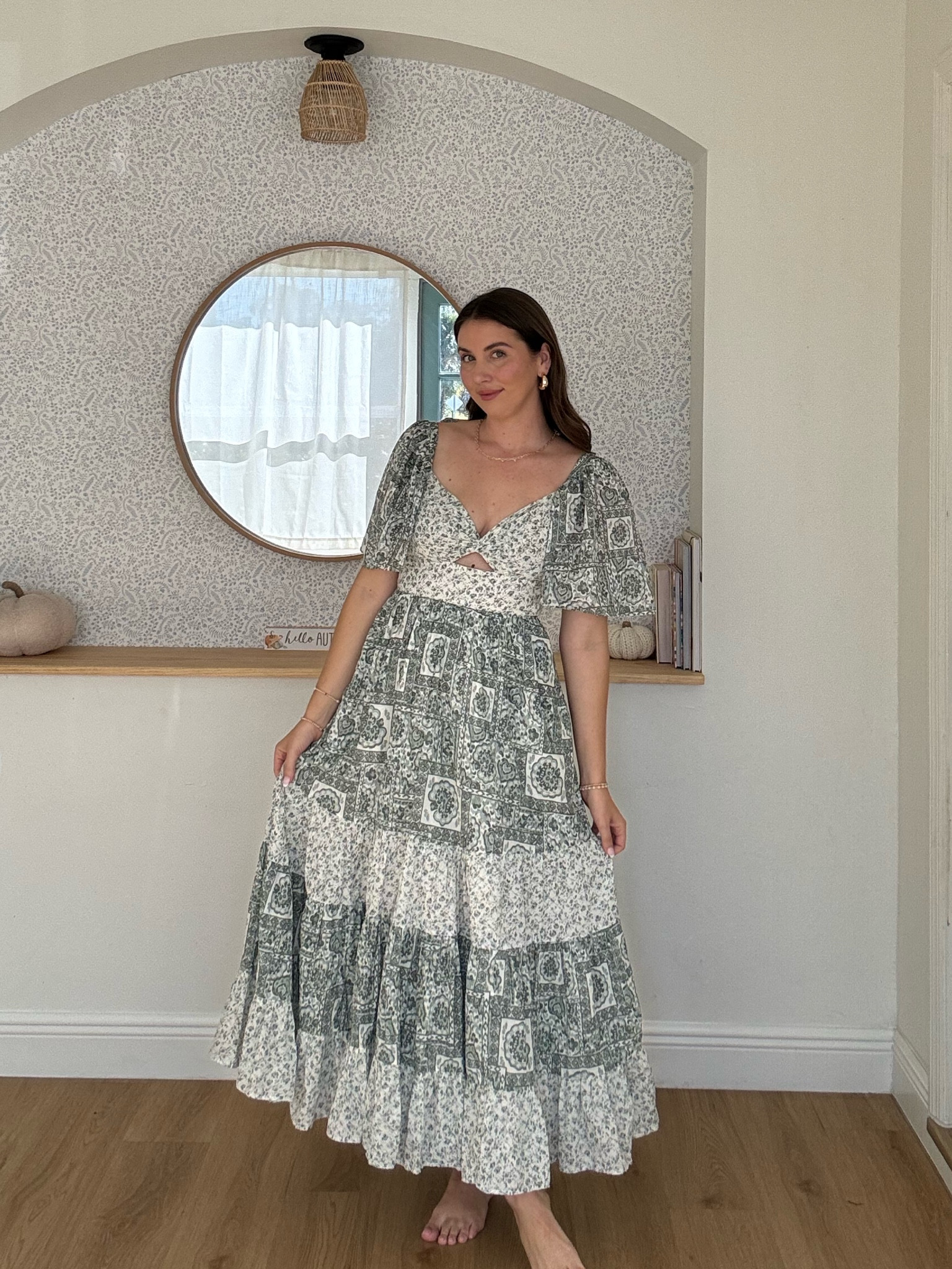 flowy green print dress! 

#LTKFindsUnder100 #LTKSaleAlert