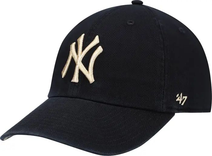 '47 Women's '47 Black New York Yankees Bagheera Cheetah Undervisor Clean Up Adjustable Hat | Nord... | Nordstrom