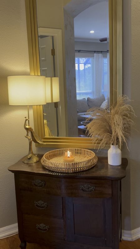 This little area in my hallway got a big makeover by upcycling a large mirror and adding some great decor finds. Shop these and similar products to get this look!

#LTKstyletip #LTKVideo #LTKhome