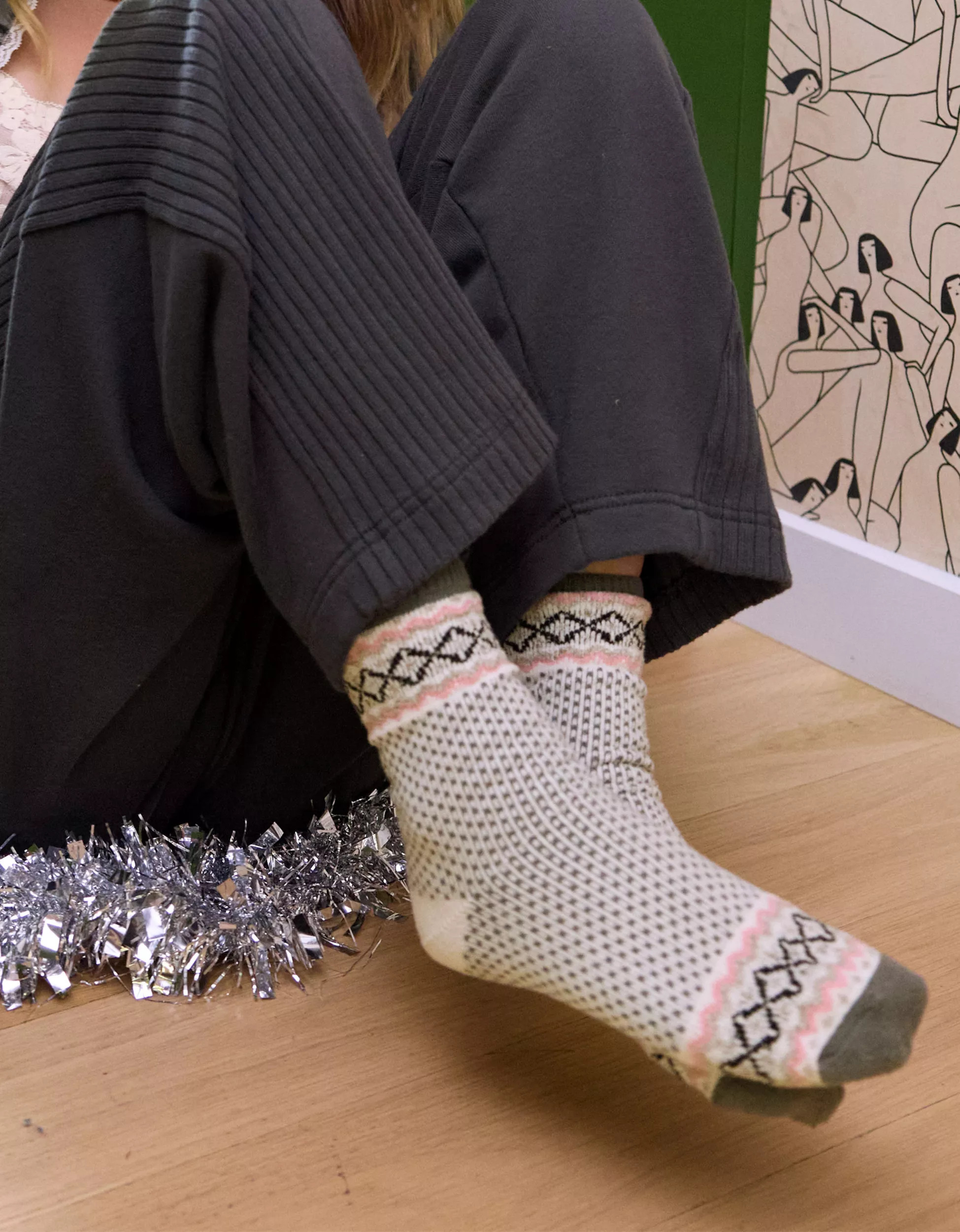 Aerie Crew Fairisle Socks | Aerie