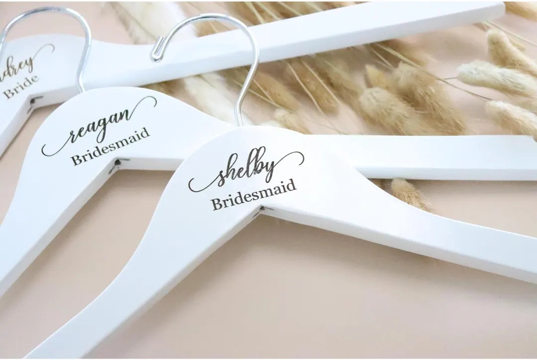Custom Bridesmaid Hangers, Personalized Engraved Bridesmaid Hangers, Wedding Dress Hanger, Engrav... | Etsy (US)