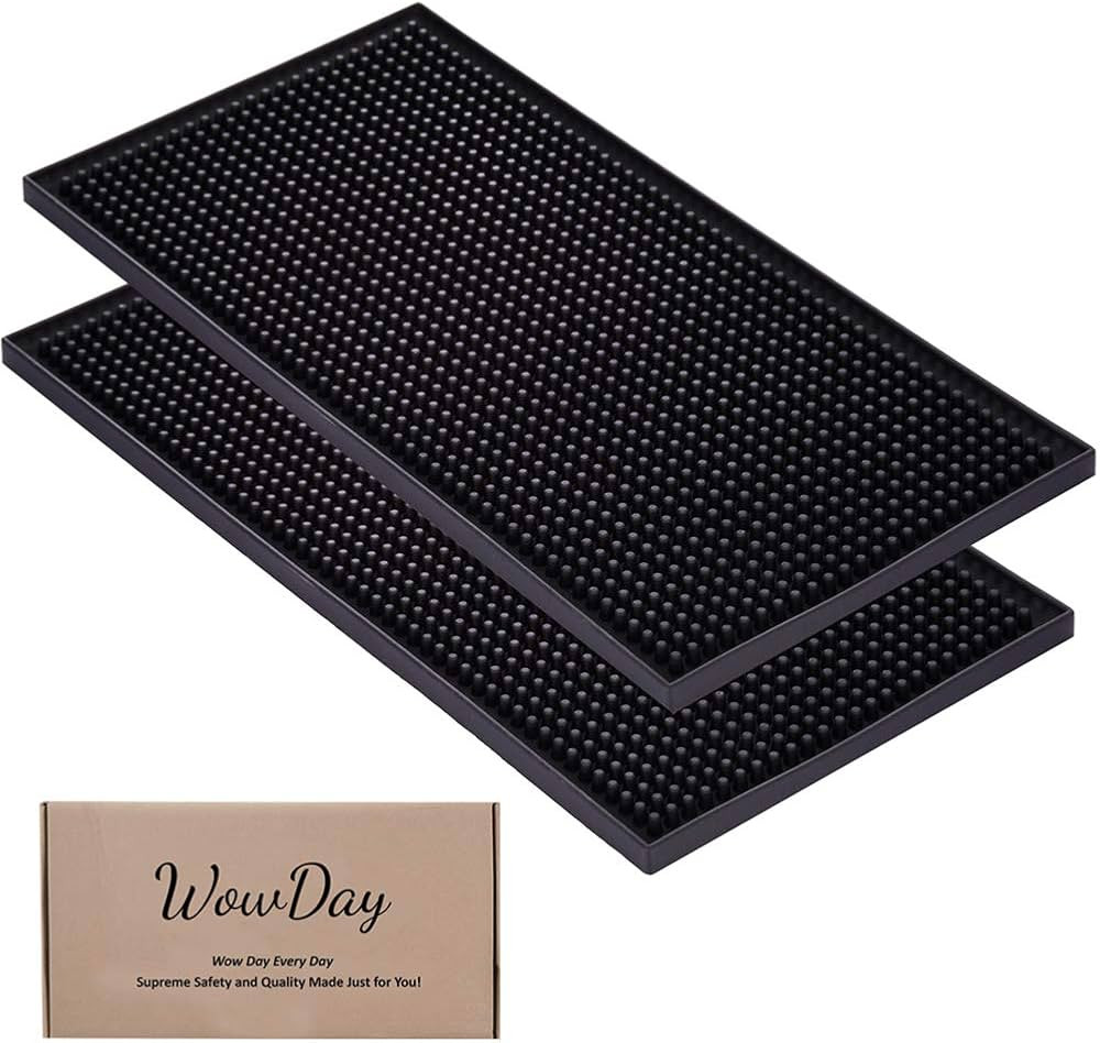Bar Mat for Cocktail and Coffee Bar 6" x 12" Rubber Bar Service Spill Mat for Cocktail Bartender ... | Amazon (US)