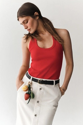 Pilcro Ribbed Halter Tank | Anthropologie (US)