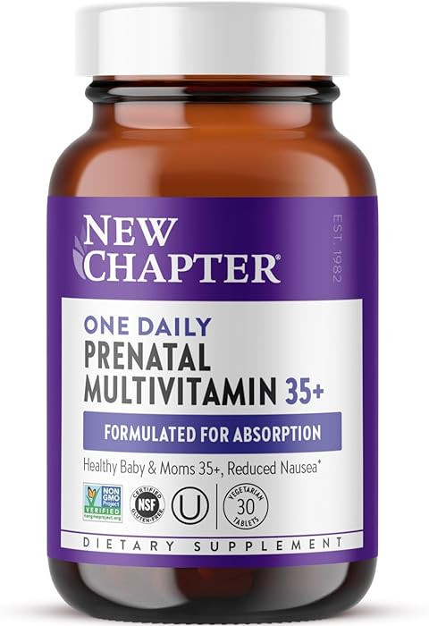 New Chapter Prenatal Vitamins, One Daily Prenatal Multivitamin Enhanced for Age 35+ with Methylfo... | Amazon (US)