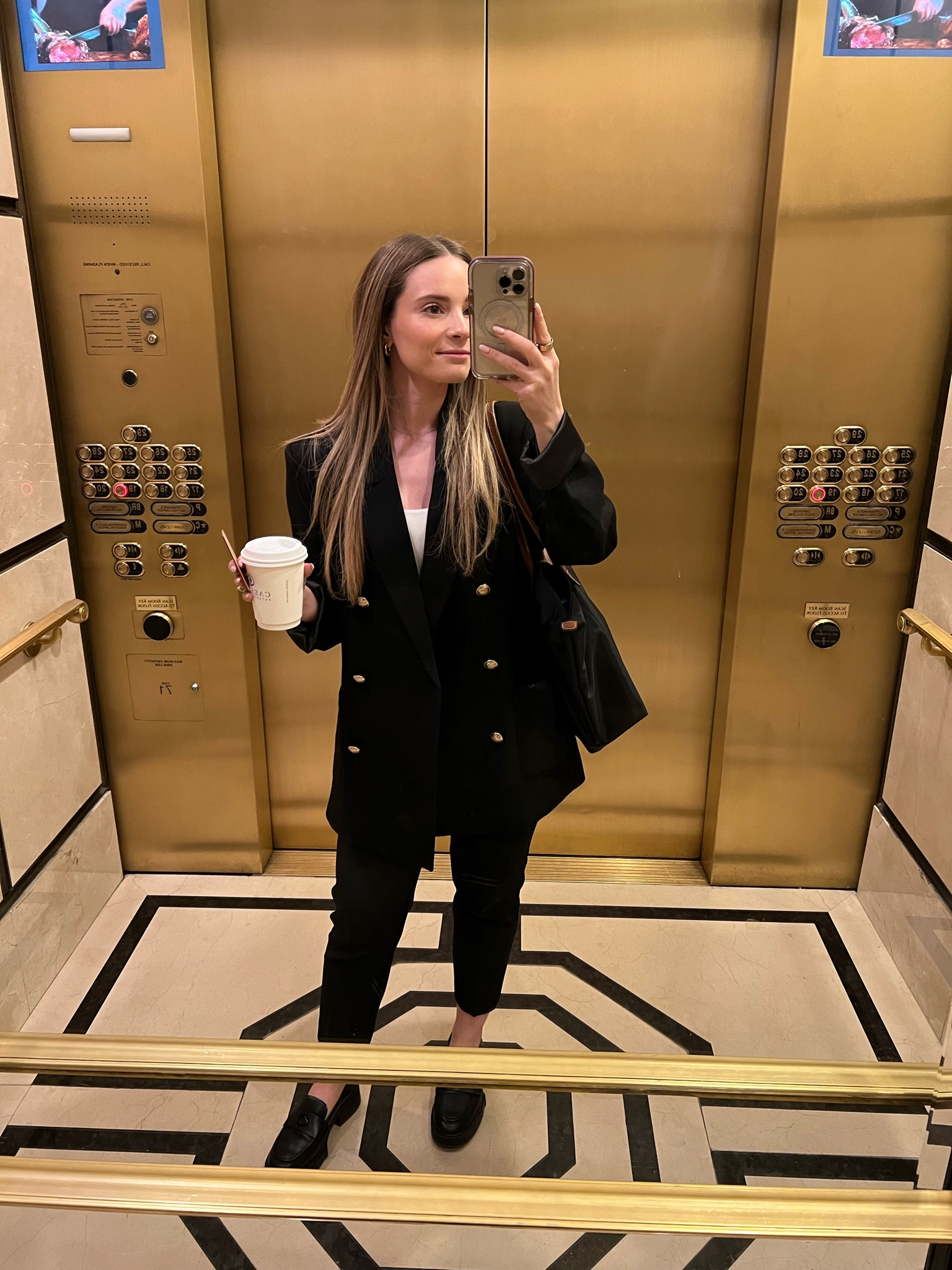 XS in oversized Bardot blazer, XS in bodysuit, loafers are TTs, 0 petite in curvy fit Ann Taylor pants 

#LTKTravel #LTKWorkwear #LTKStyleTip