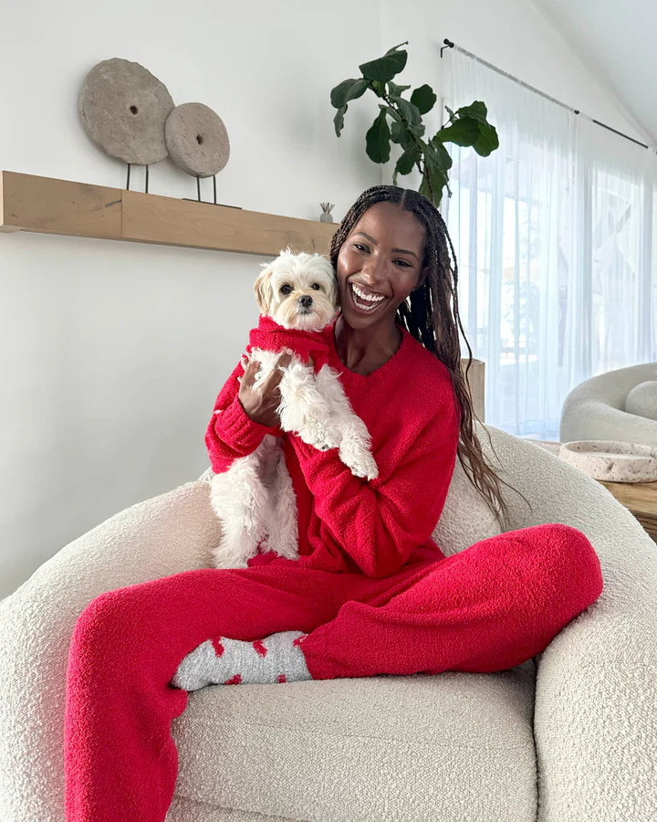 Red Fuzzy Sweater PJ Set | Splendid