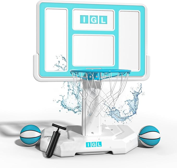 IGL Pool Basketball Hoop Outdoor, Outdoor Poolside Basketball Hoop, Base & Stand Double Water Sto... | Amazon (US)