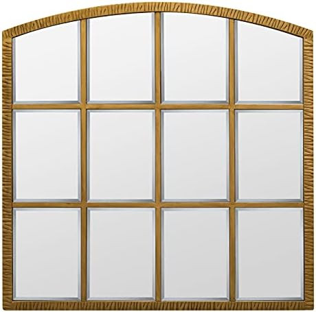 GIFTTROVE Window Arched Decorative Mirror, Metal Frame Large Accent Mirror 36 Inch, Multipanel Grid  | Amazon (US)