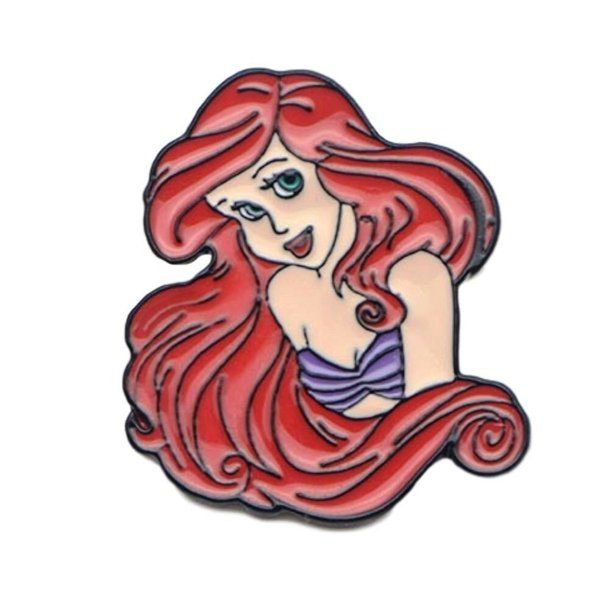 The Little Mermaid Ariel Character Enamel Metal Logo Pin | Walmart (US)
