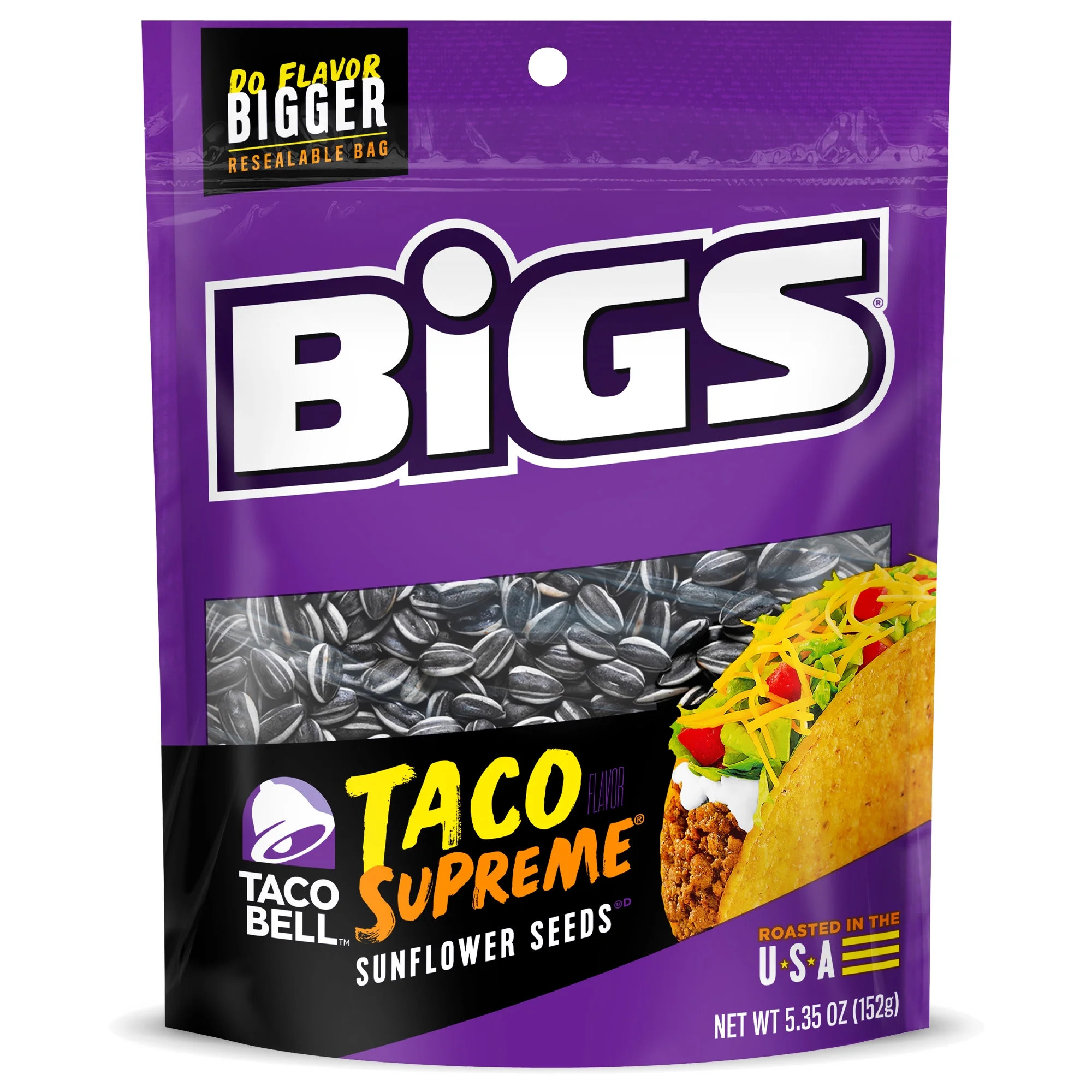 Bigs Taco Bell Taco Supreme Sunflower Seeds, Keto Friendly Snack, Low Carb Lifestyle, 5.35 oz. Ba... | Walmart (US)