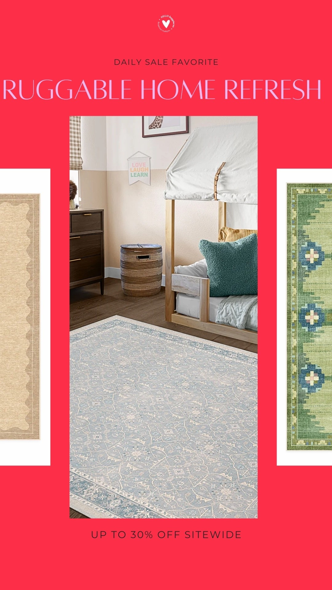A home refresh starts from the ground up 🏡 Save up to 30% sitewide on washable rugs that are as beautiful as they are practical.

#LTKSaleAlert #LTKHome