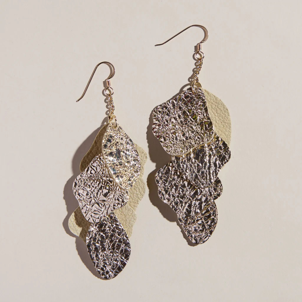 Crushed Gold Florence | Nickel and Suede