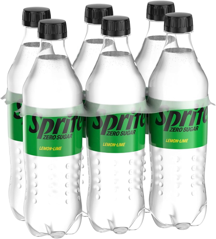 Sprite Zero Sugar Lemon Lime Diet Soda Pop Soft Drinks, 16.9 fl oz, 6 Pack | Amazon (US)