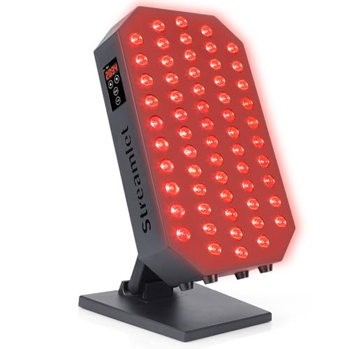 Streamlet Red Light Therapy for Body, Face, 60 Dual Chip Clinical LED Combo 660nm 850nm with Timer, High Power Near Infrared Light Therapy Lamp for Skin Care, Pain Relief, Improve Sleep | Amazon (US)