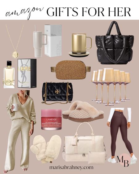 Unwrap joy with these Amazon gifts for her! 🎁 From cozy sets to luxe designer clutches, travel-ready weekender bags, the sweet scent of perfume, and classy wine glasses. Let's elevate gifting season with style. #AmazonFinds #AmazonGifts #GiftsForHer #HolidayJoy

#LTKGiftGuide #LTKstyletip #LTKHoliday