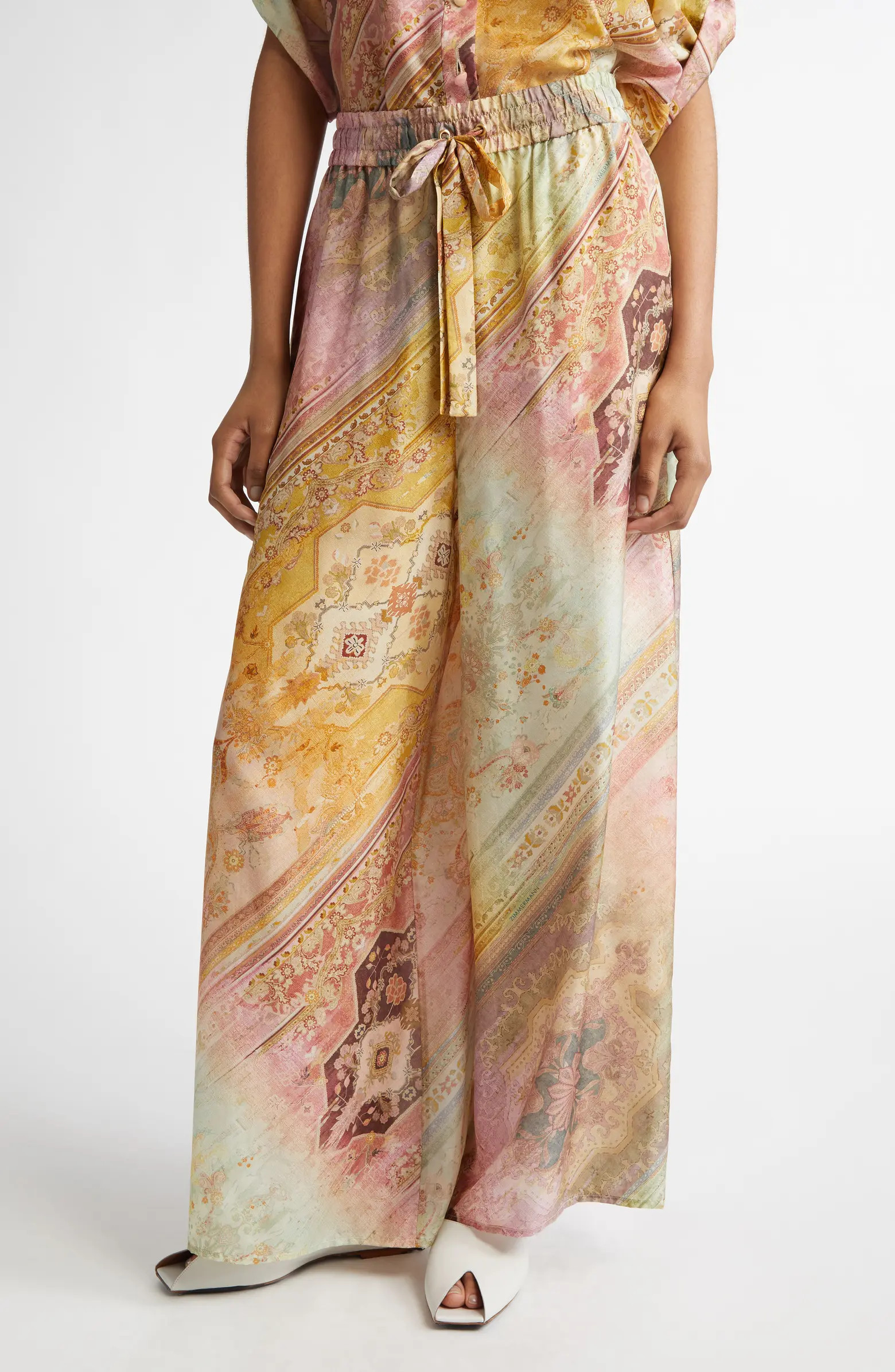 Tallow Relaxed Silk Wide Leg Pants | Nordstrom