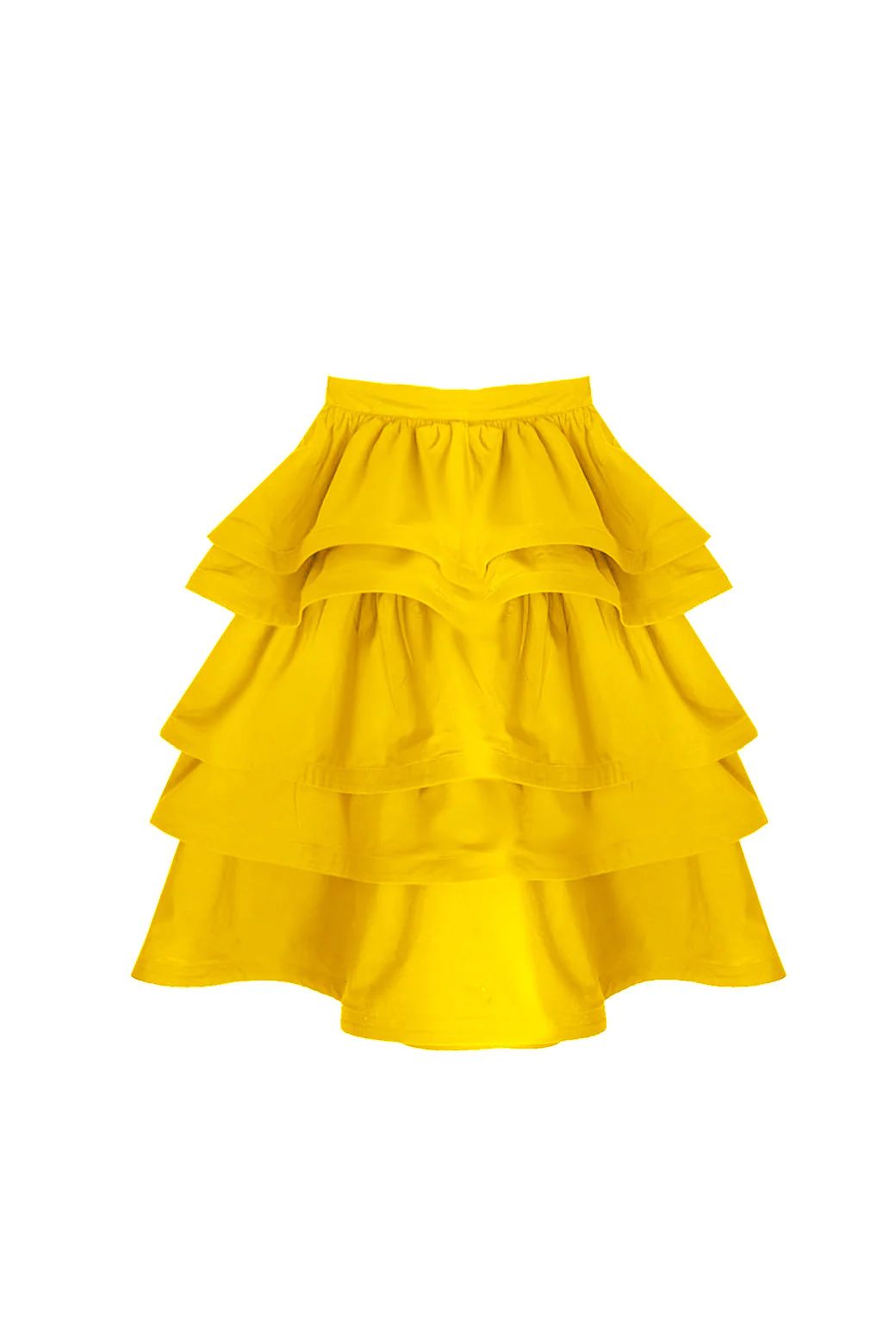 MIDI Teagan Skirt - Sunshine Cotton Sateen | Shop BURU