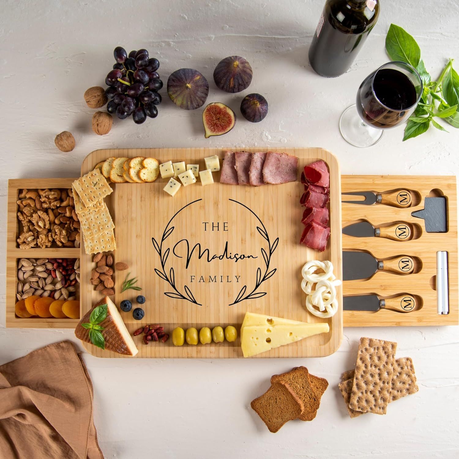 Personalized Charcuterie Board, Custom Cheese Board, Wedding Anniversary Gifts for Women, Wedding... | Amazon (US)