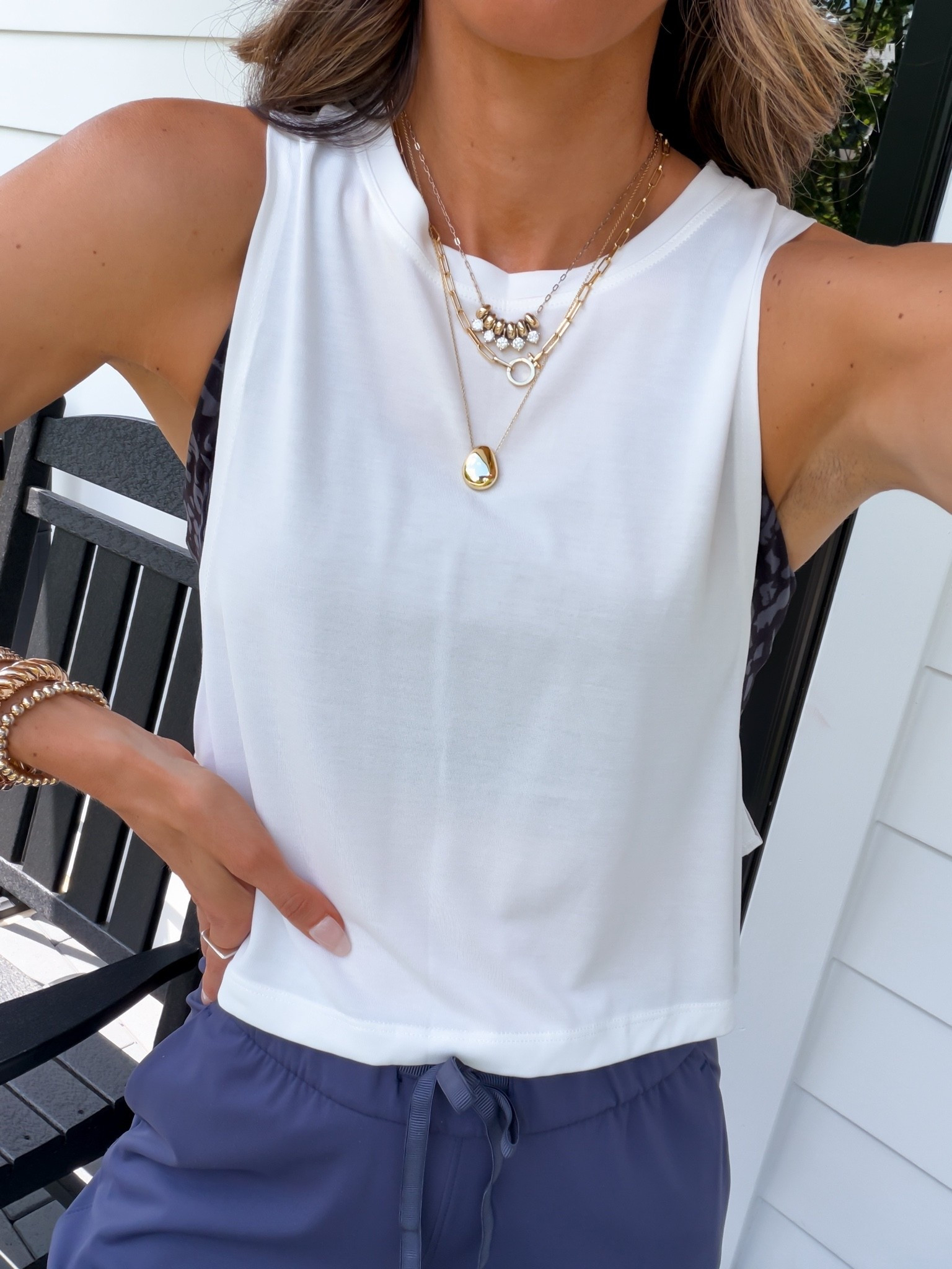 Wearing a size xsmall tank and joggers

#LTKmomlife #LTKfitnessgoals #LTKActive