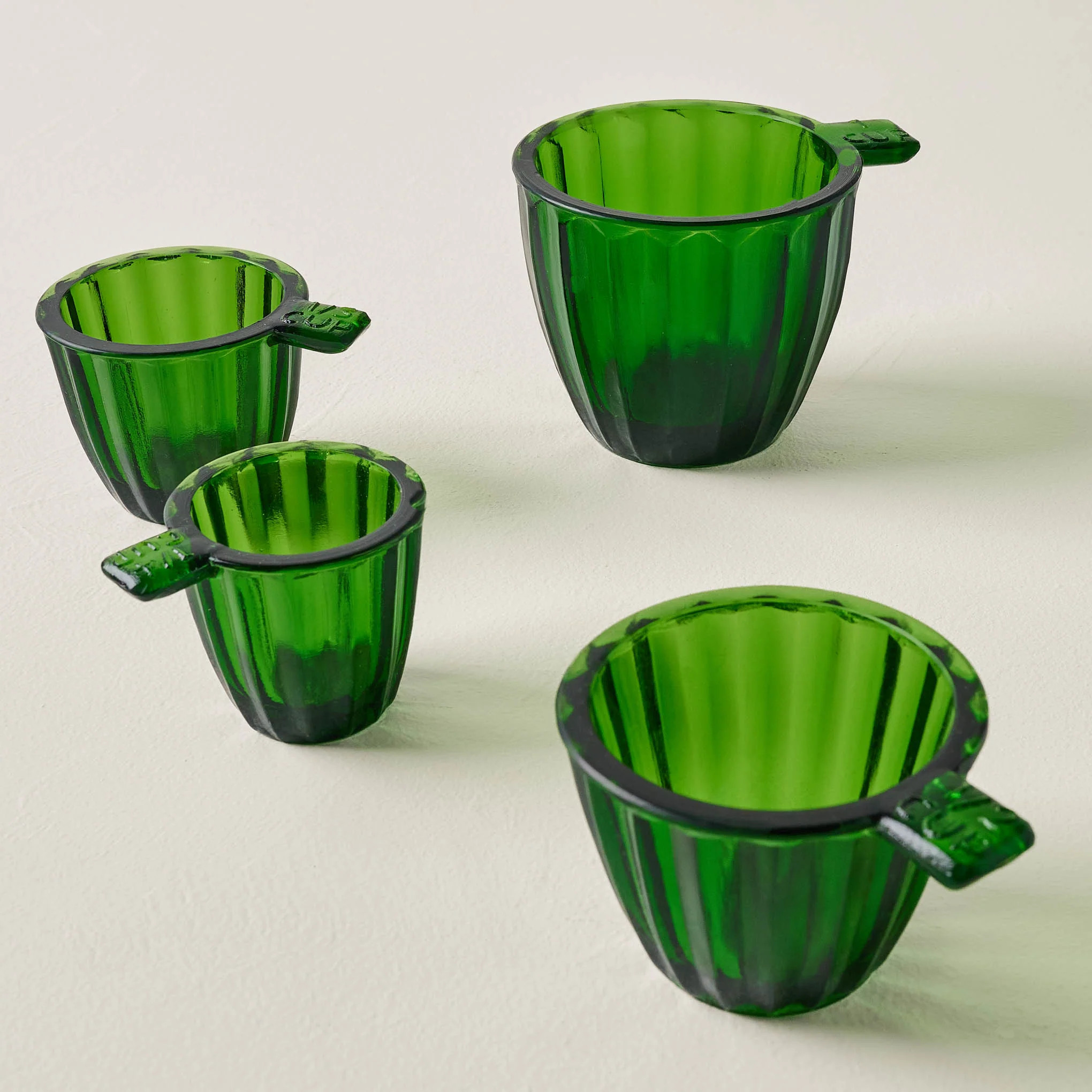 Green Glass Measuring Cup Set | Magnolia