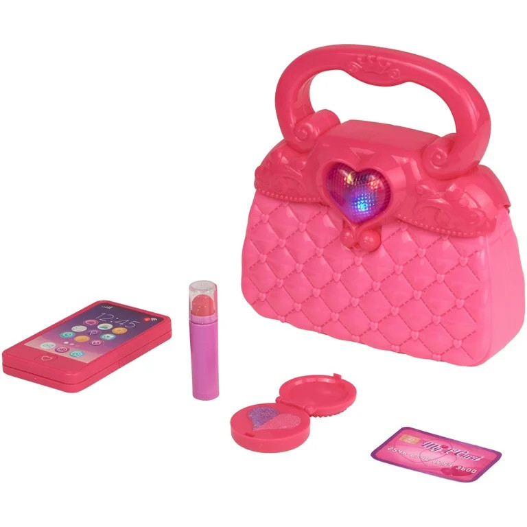 Kid Connection Light and Sound First Purse Play Set, Pink, 5 Pieces | Walmart (US)