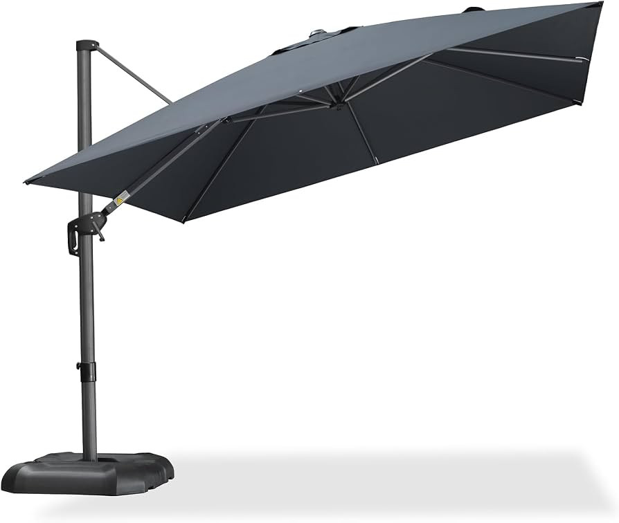 PURPLE LEAF 10 Feet Patio Umbrella Outdoor Cantilever Square Umbrella Aluminum Offset Umbrella wi... | Amazon (US)