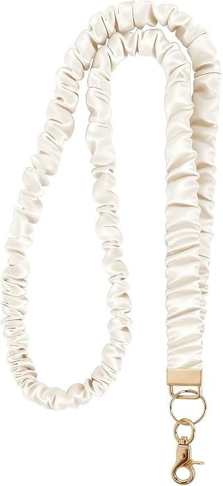 Scrunchie Lanyard for ID Badges Teacher, Stretchy Neck Key Lanyards for Women Men Nurse Mother, B... | Amazon (US)