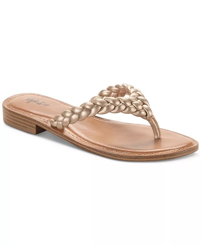 Style & Co Brandiie Slip-On Thong Sandals, Created for Macy's - Macy's | Macys (US)