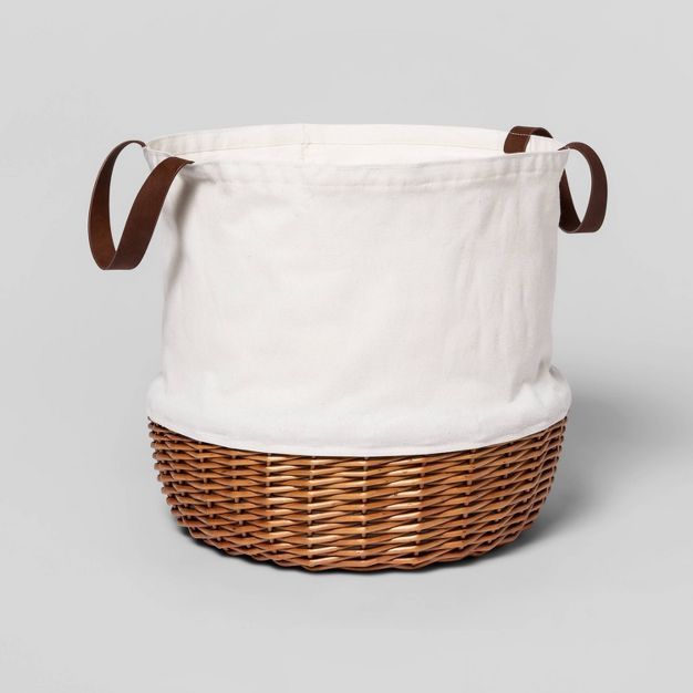 Canvas and Willow Collapsible Basket - Threshold™ | Target