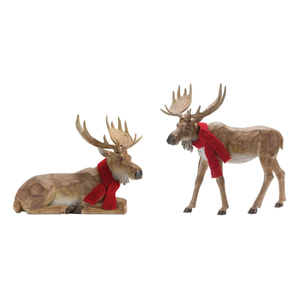 Melrose International 13in and 19.5 Resin Moose Figurine (Set of 2) | Scheels
