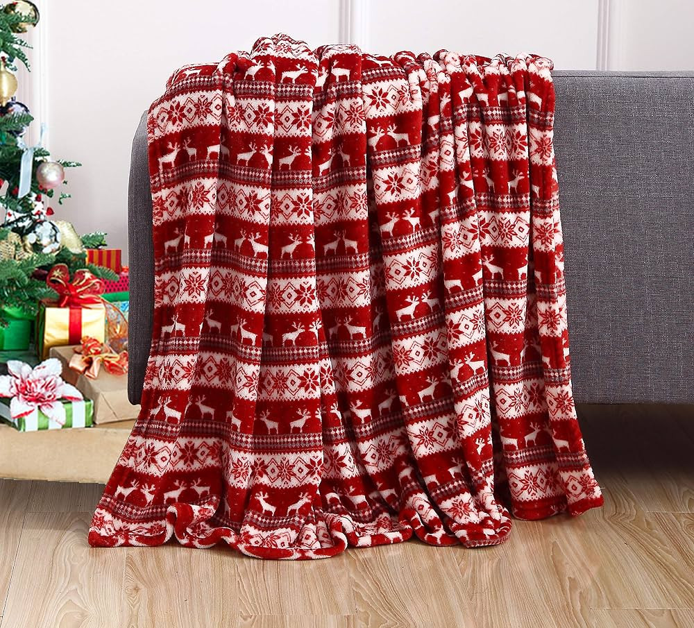 Valerian Luxury Velvet Touch Ultra Plush Christmas Blanket |Soft, Warm, Cozy|Holiday Printed Flee... | Amazon (CA)