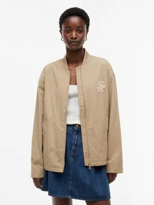 Bomberjacke aus Twill mit Logo-Applikation | Tommy Hilfiger (DE)