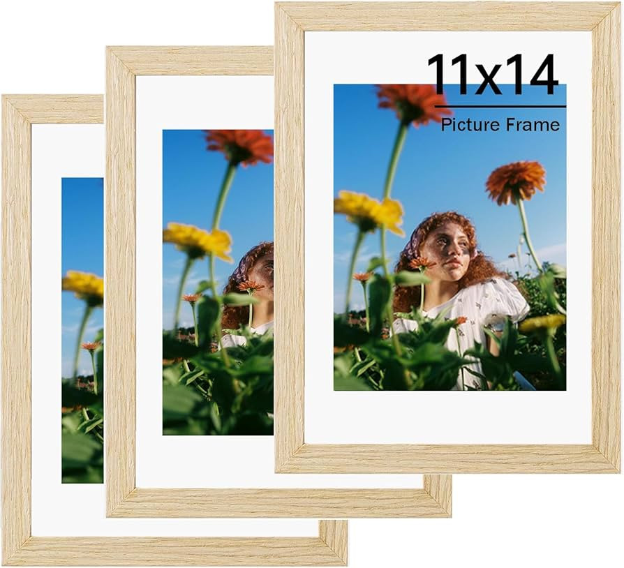 11x14 Picture Frame Wood Frame,High Definition Glass Wide Molding,Wall Art, Photo Frame, and Post... | Amazon (CA)