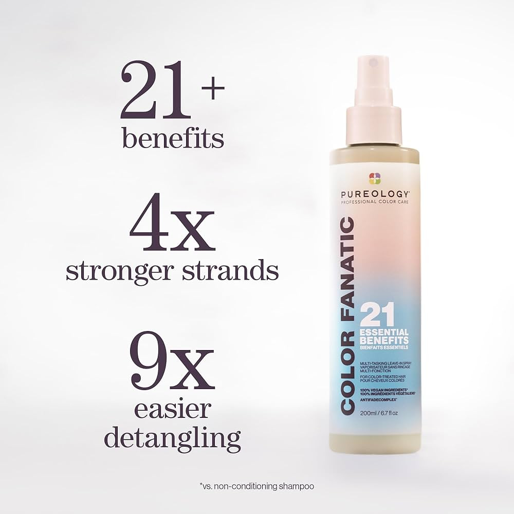 Pureology Color Fanatic Multi-Tasking Leave-In Spray - Detangling & Frizz Control, 21 Benefits fo... | Amazon (US)