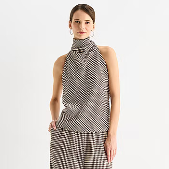 new!Worthington Womens Cowl Neck Sleeveless Blouse | JCPenney