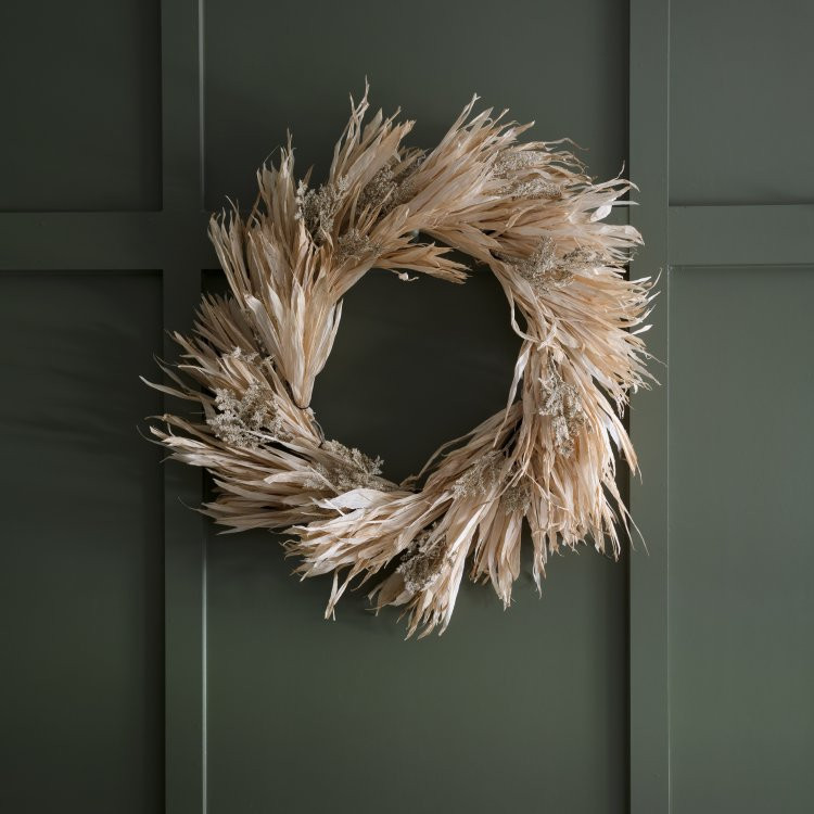 Bleached Husk Wreath | Magnolia