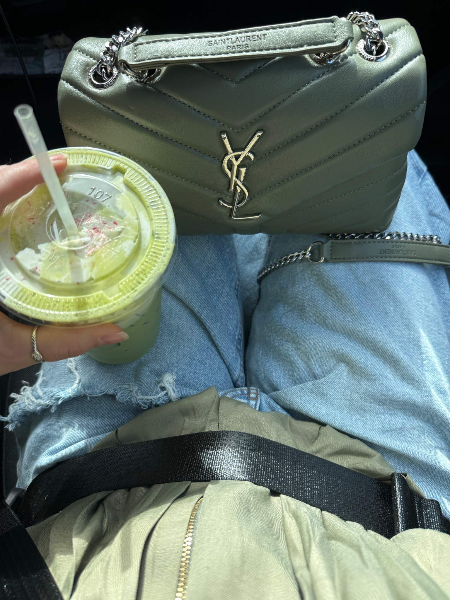 I guess I’m feeling the color green at the moment to match my matcha lattes😉🍵


#LTKbag Passenger princess details, YSL bag, Saturday style, casual style, quilted bag, David yurman 

#LTKSeasonal #LTKootd #LTKdayinmylife
