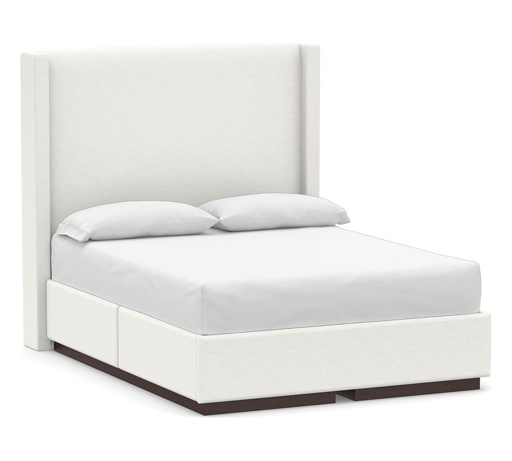 Harper Non-Tufted Upholstered Storage Platform Bed | Pottery Barn (US)