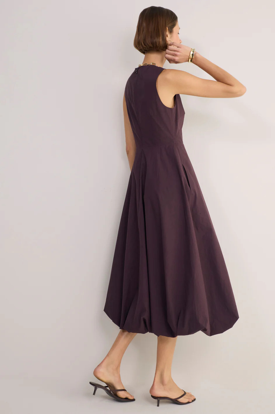 Collette Puffball Dress - Chocolate | WYSE London