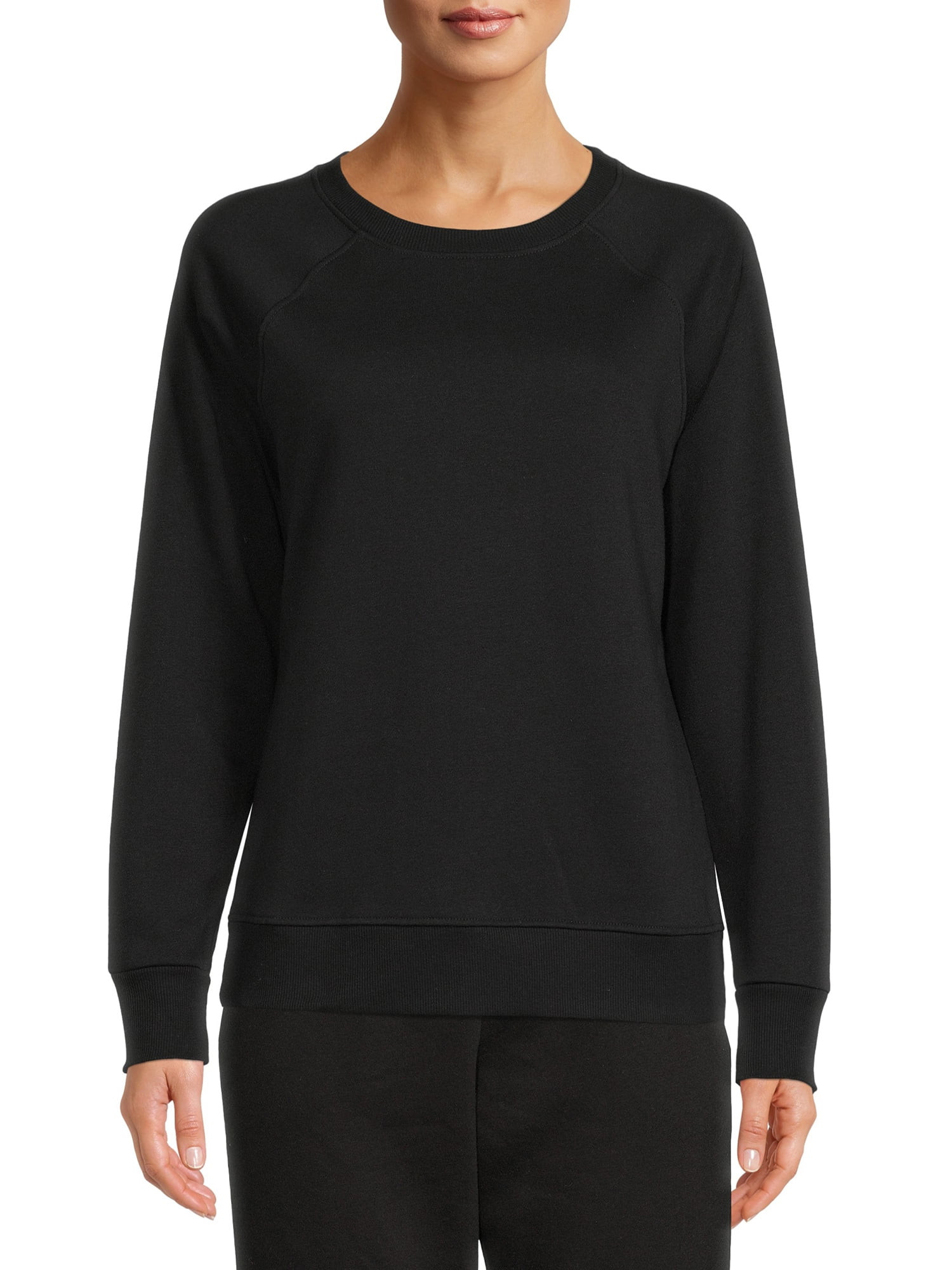 Time & Tru Women's Fleece Crew Neck Sweatshirt - Walmart.com | Walmart (US)