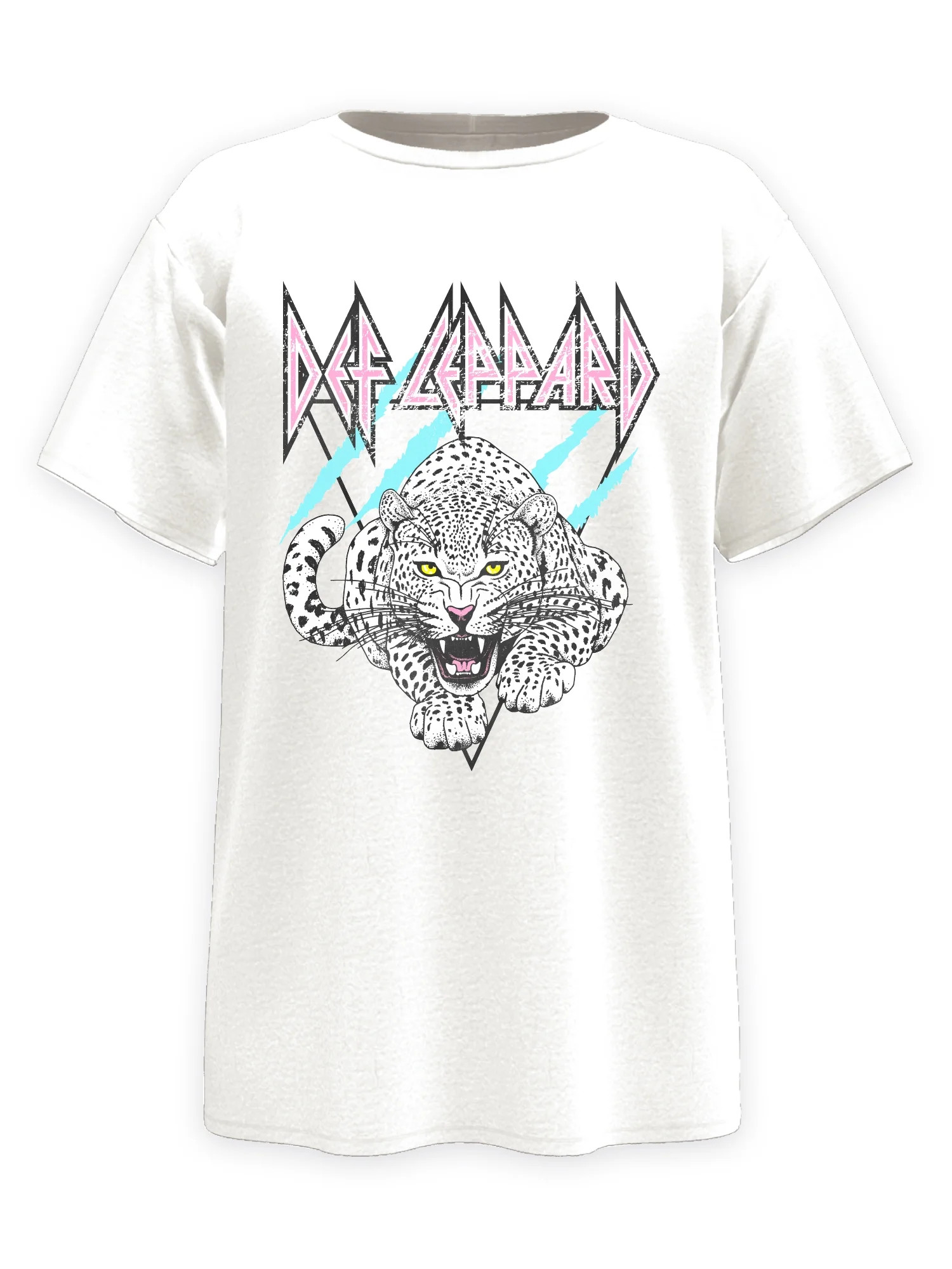Def Leppard 1987 Retro Cover, Girls Apparel Graphic Crew Neck Short Sleeves T-Shirt, Sizes 4-18 | Walmart (US)