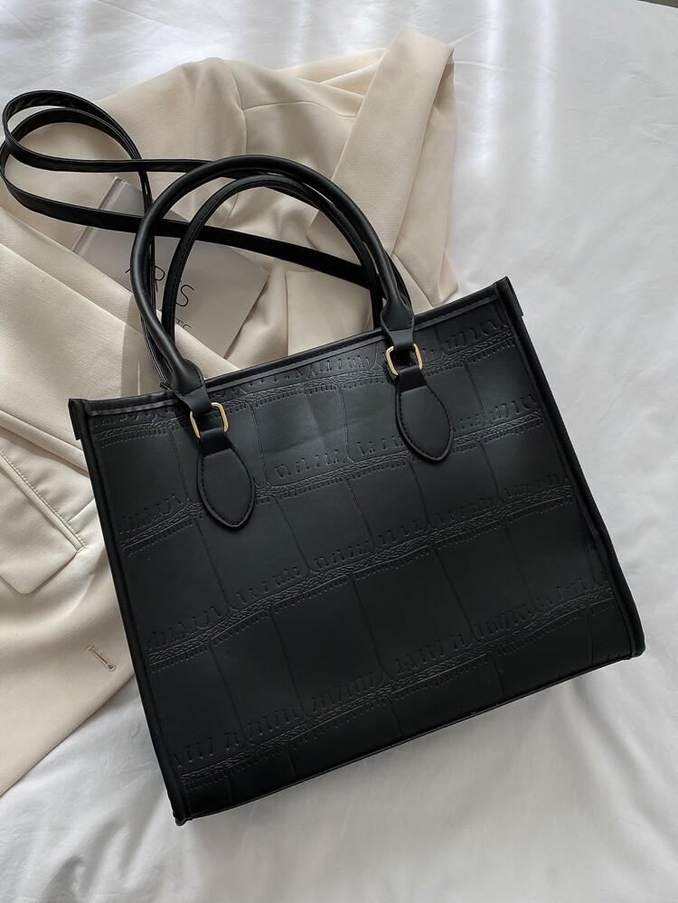 Quilted Pattern Tote  Bag | SHEIN